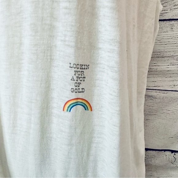 Lucky Brand Women's Good Luck Symbols Good Fortune Tee T Shirt Clover Large - Picture 7 of 12